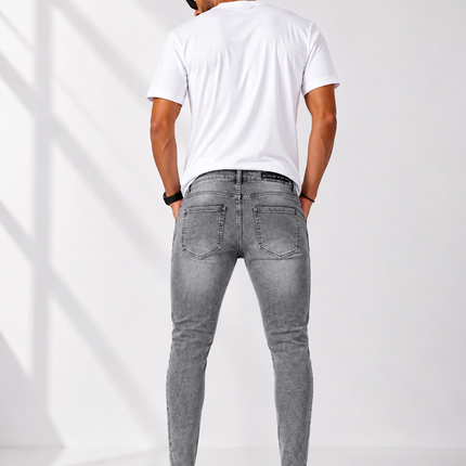 Мъжки светлосиви Slim Fit дънки 7590B