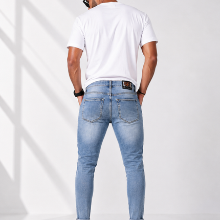 Мъжки светлосини Slim Fit дънки F218