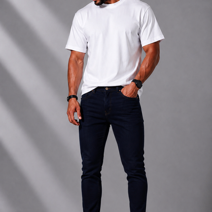 Мъжки тъмносини Slim Fit дънки F7396A