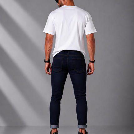 Мъжки тъмносини Slim Fit дънки F7396A