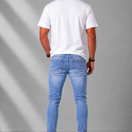 Мъжки светлосини SLIM FIT дънки 7308A